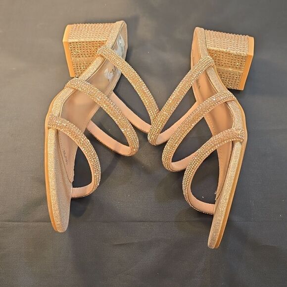 BRAND NEW SMARTY MULTI JEWEL STRAP WOMEN"S BLOCK HEEL SANDAL - Picture 14 of 15